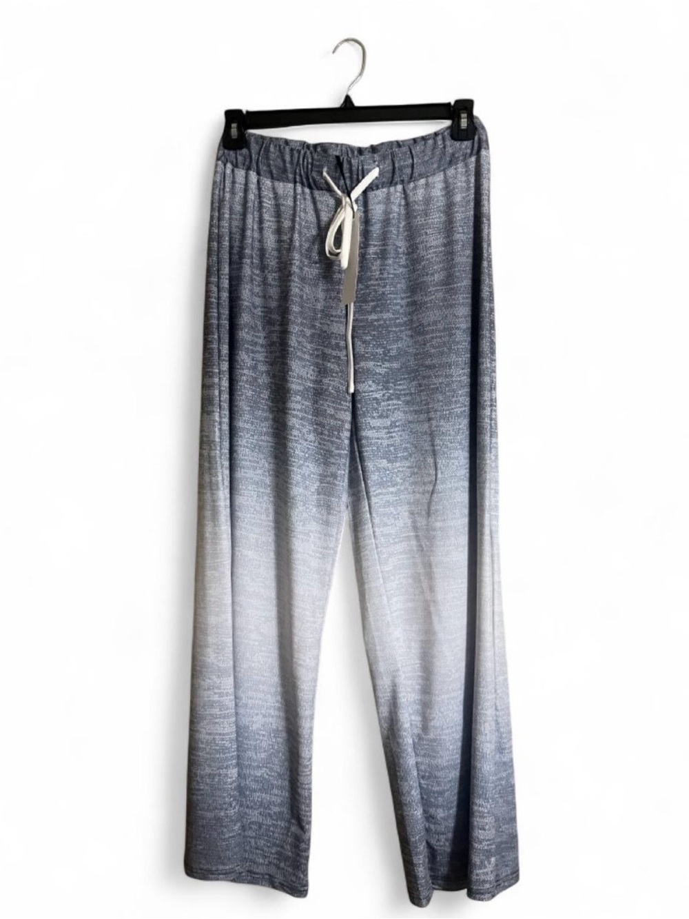 Lily by Firmiana Pants SZ XL Gray Ombre Elastic Drawstring Waist Lounge Wear